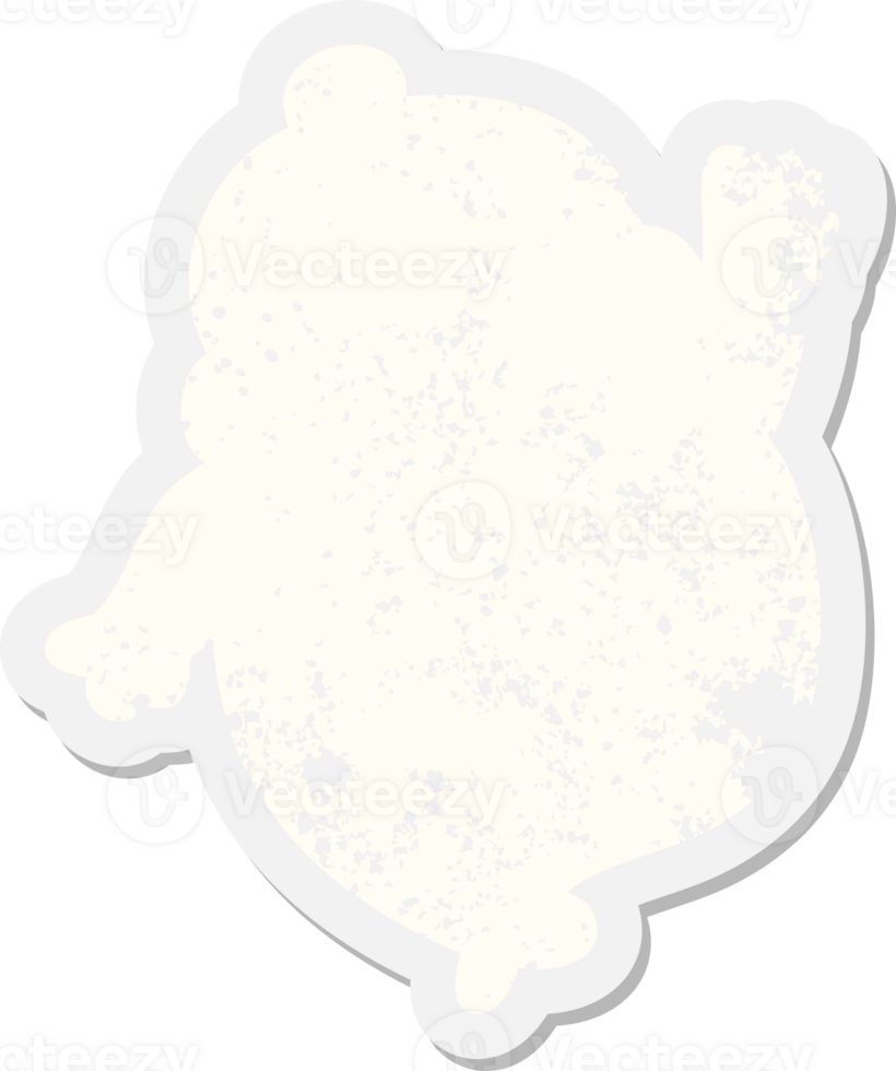 cute halloween ghost waving grunge sticker png