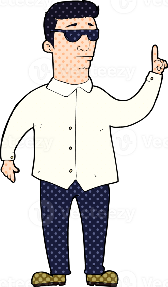 cartoon man wearing sunglasses png