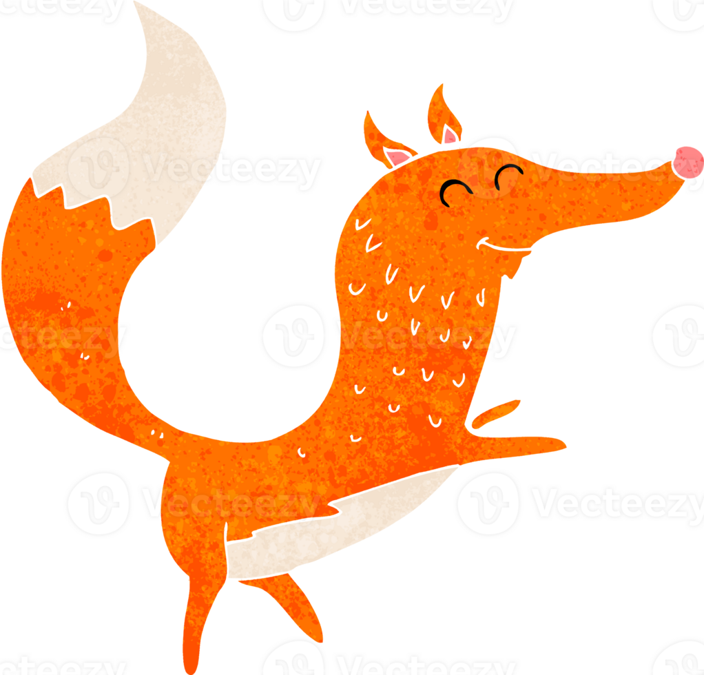 cartoon happy fox png