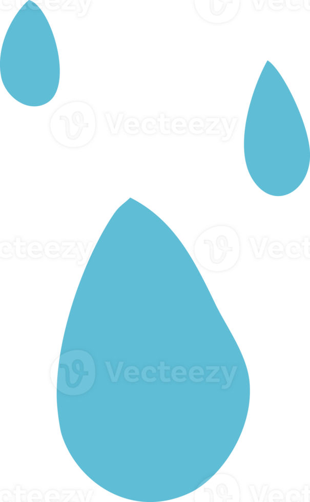 cartoon doodle rain drops png