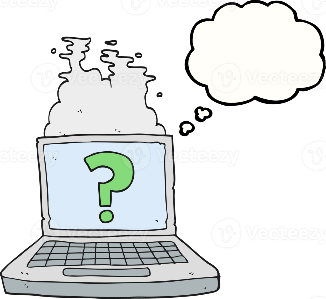 hand drawn thought bubble cartoon internet search png