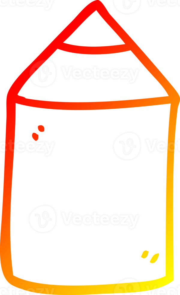 warm gradient line drawing of a cartoon colored pencil png