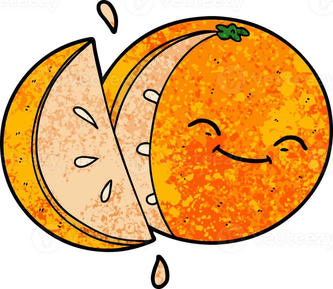 cartoon sliced orange png