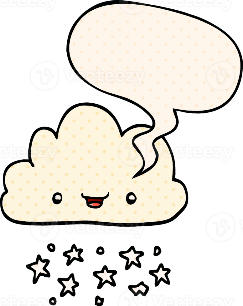 cartoon storm cloud with speech bubble in comic book style png