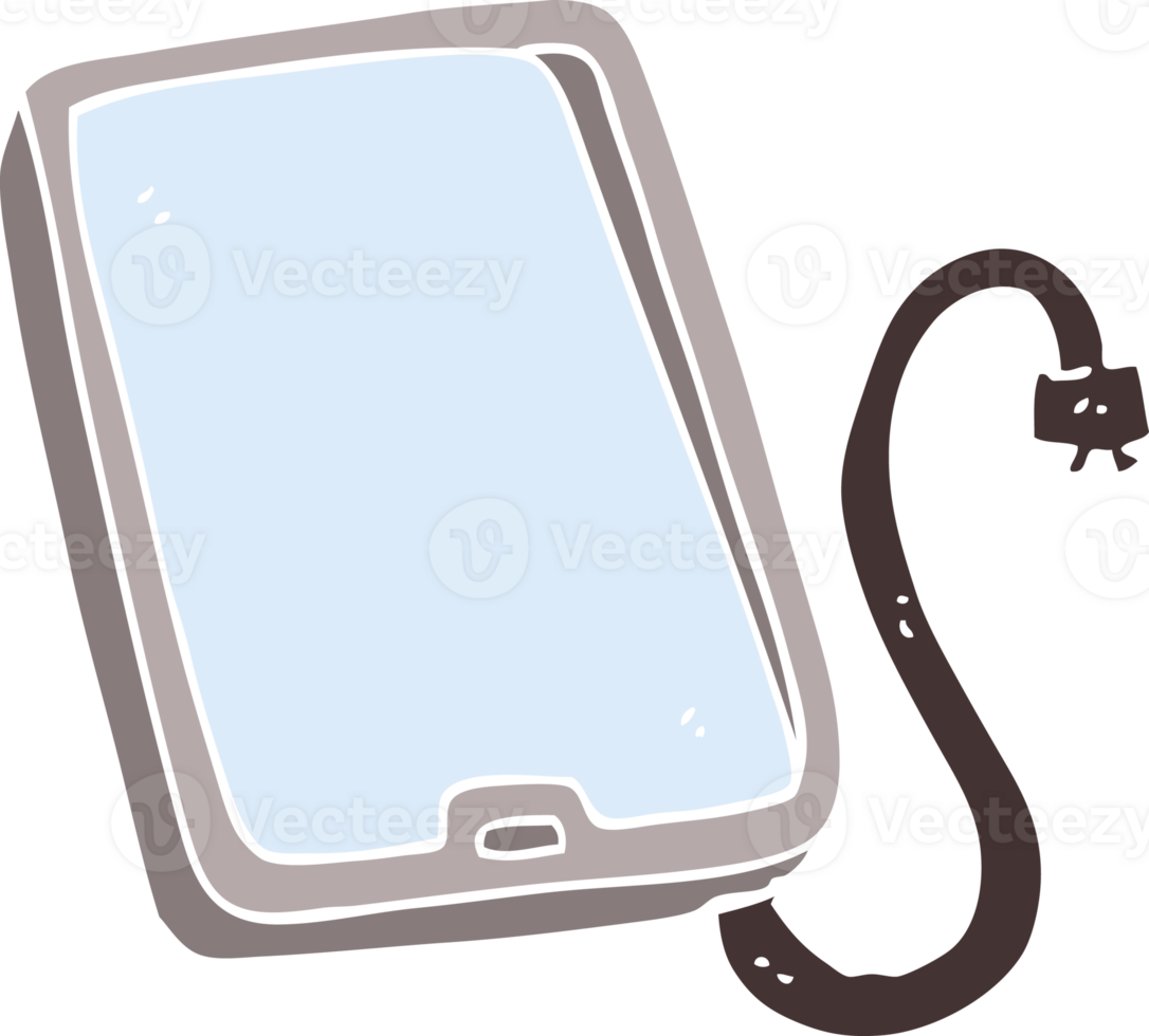 flat color style cartoon computer tablet png