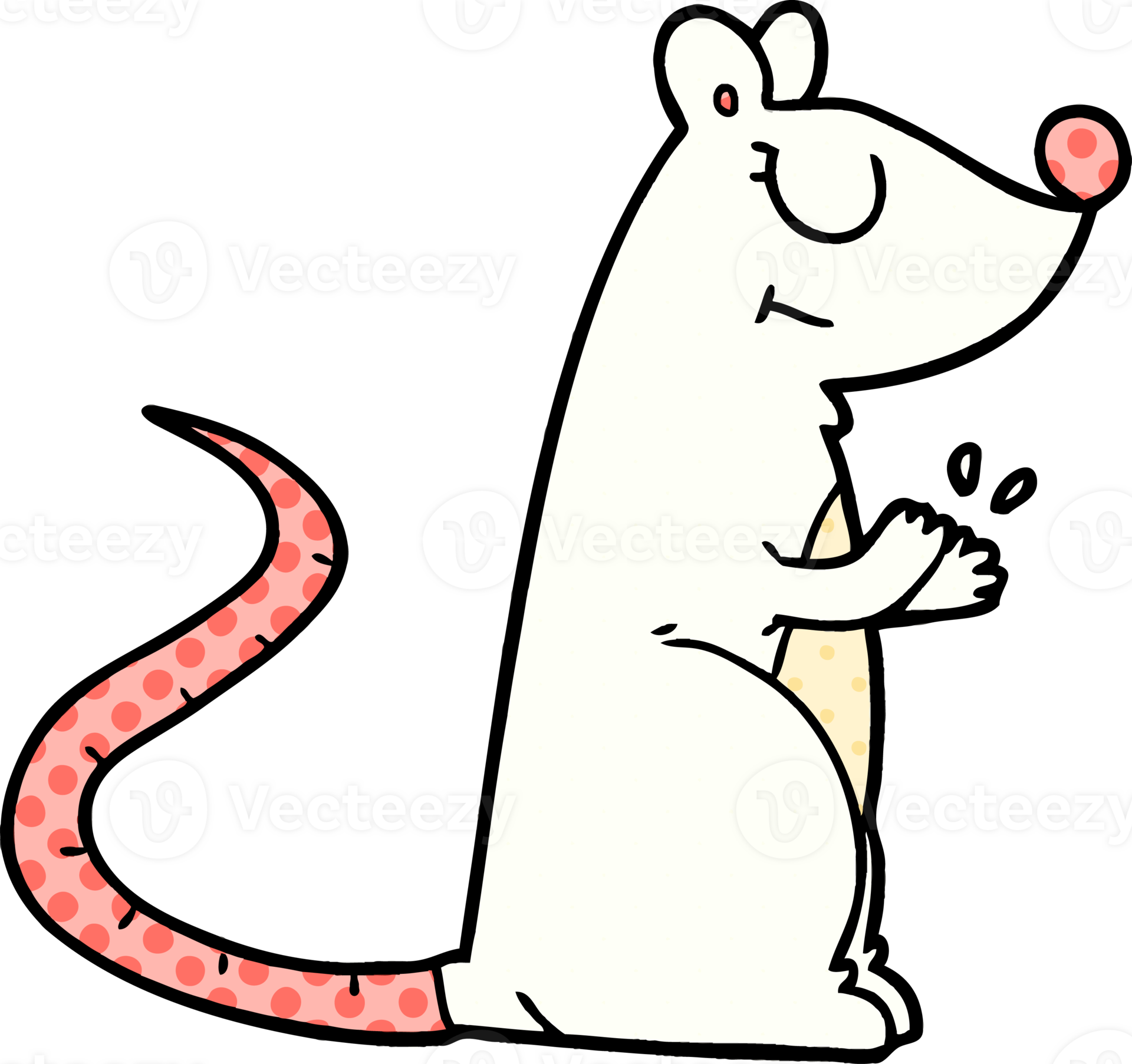 cartoon white mouse 40081316 PNG