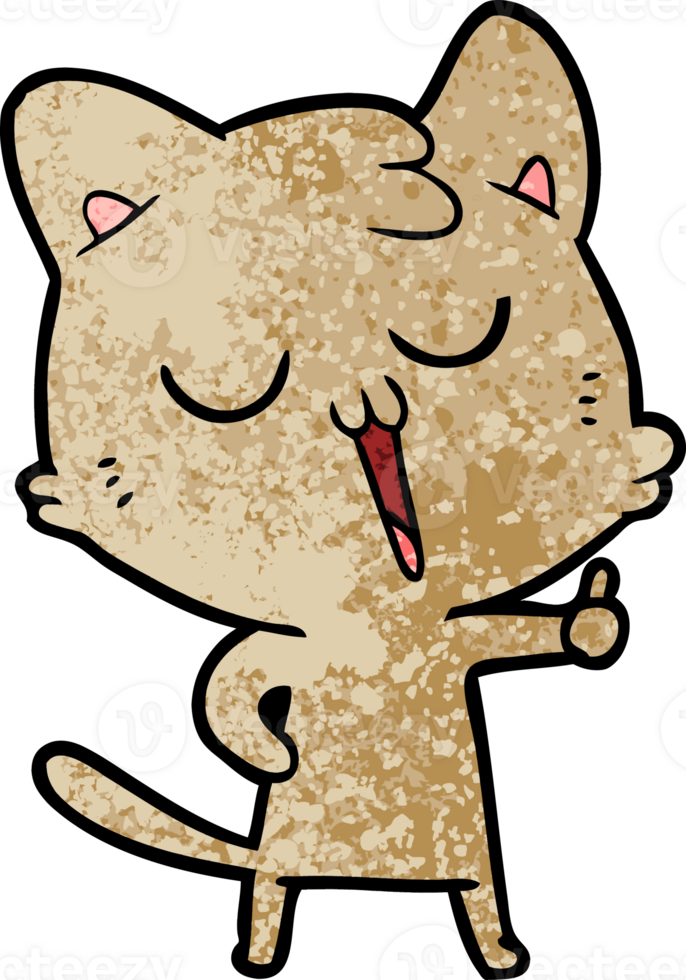 cartoon cat singing png