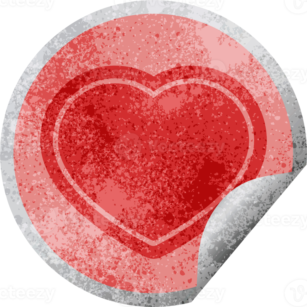 heart symbol graphic   illustration circular sticker png