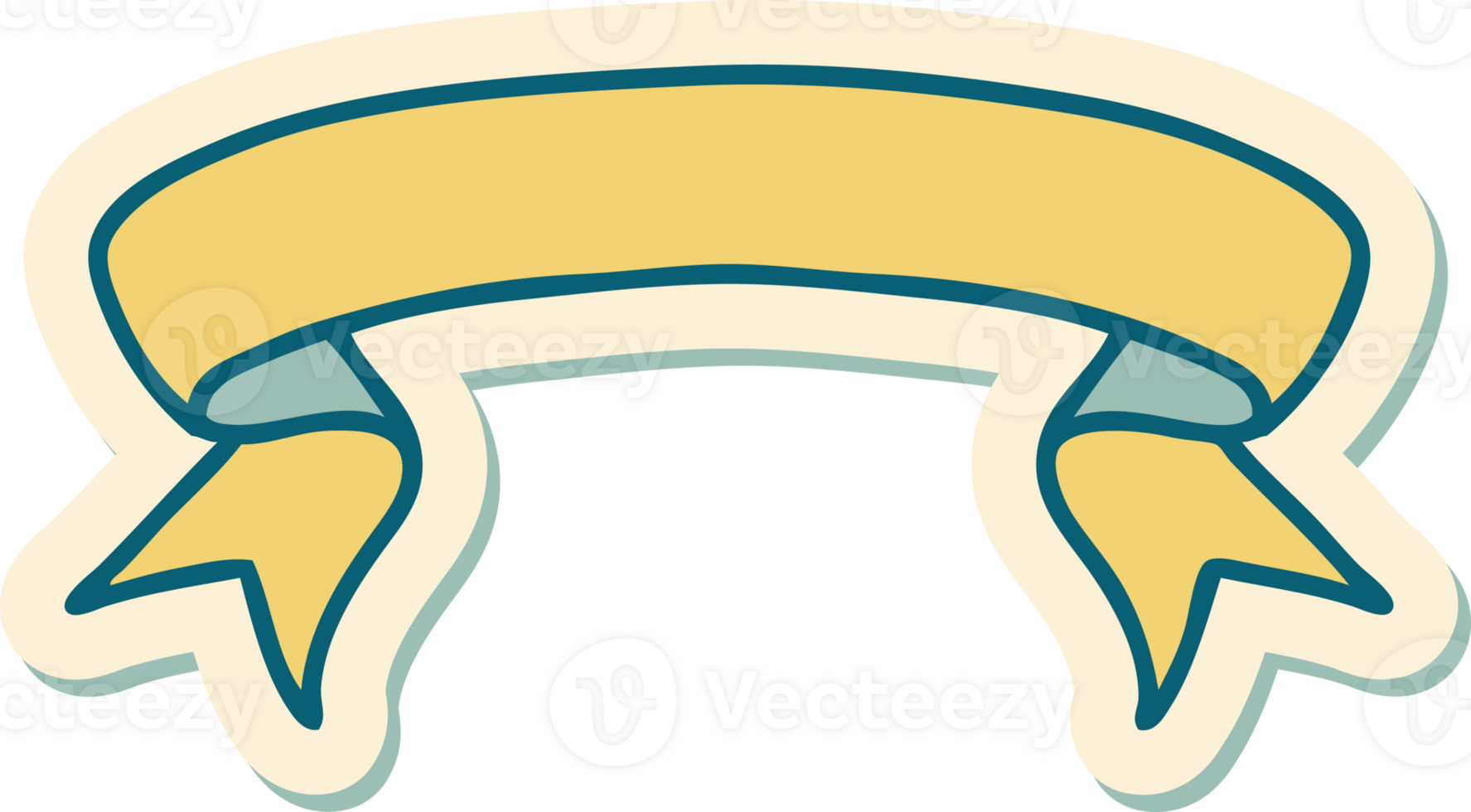 sticker of tattoo in traditional style of a banner png