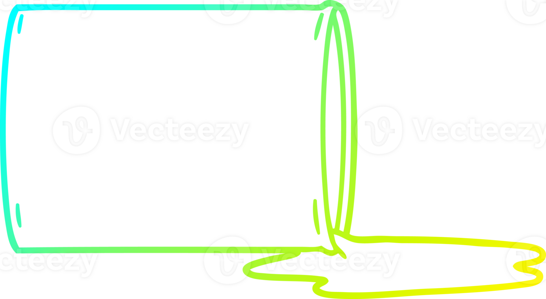 cold gradient line drawing of a cartoon toxic waste png