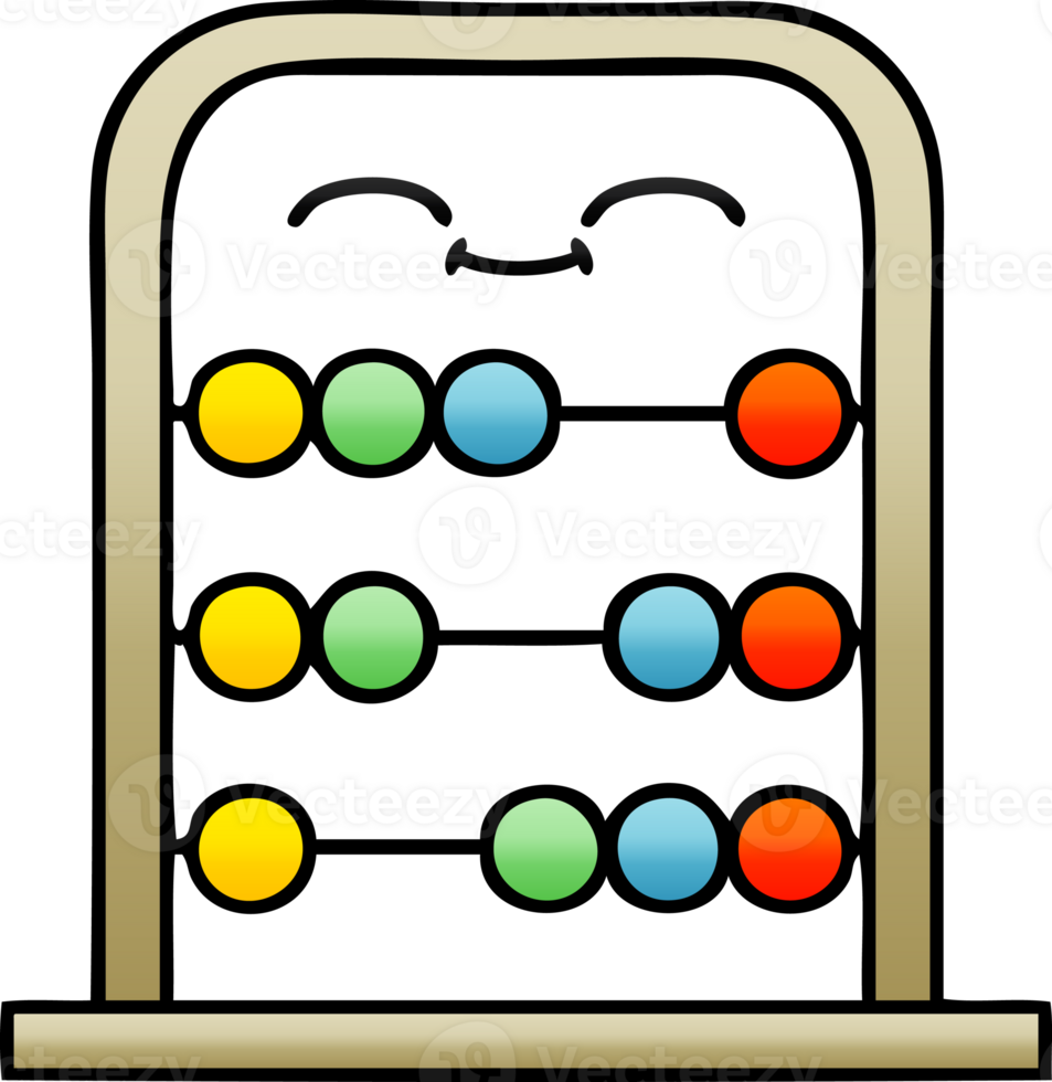 gradient shaded cartoon of a abacus png