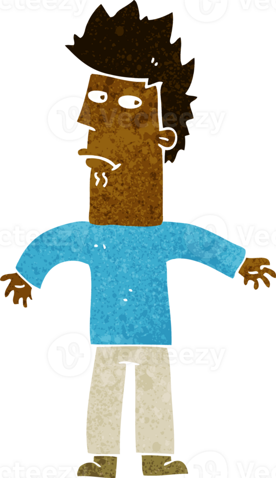 cartoon confused man png