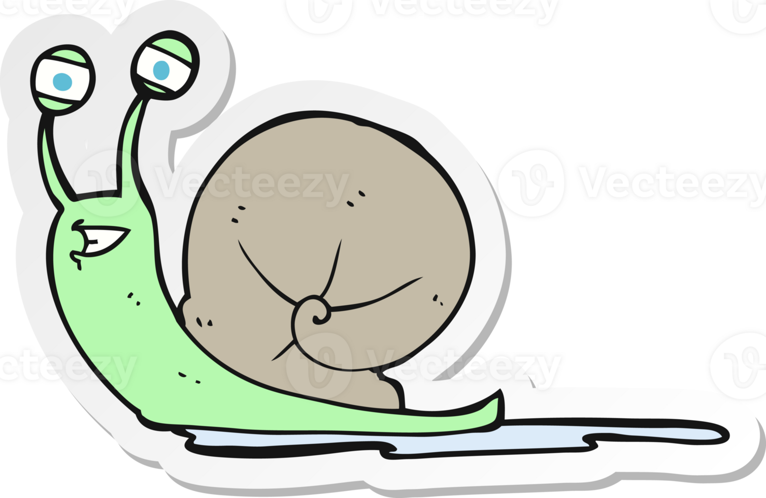sticker of a cartoon snail png