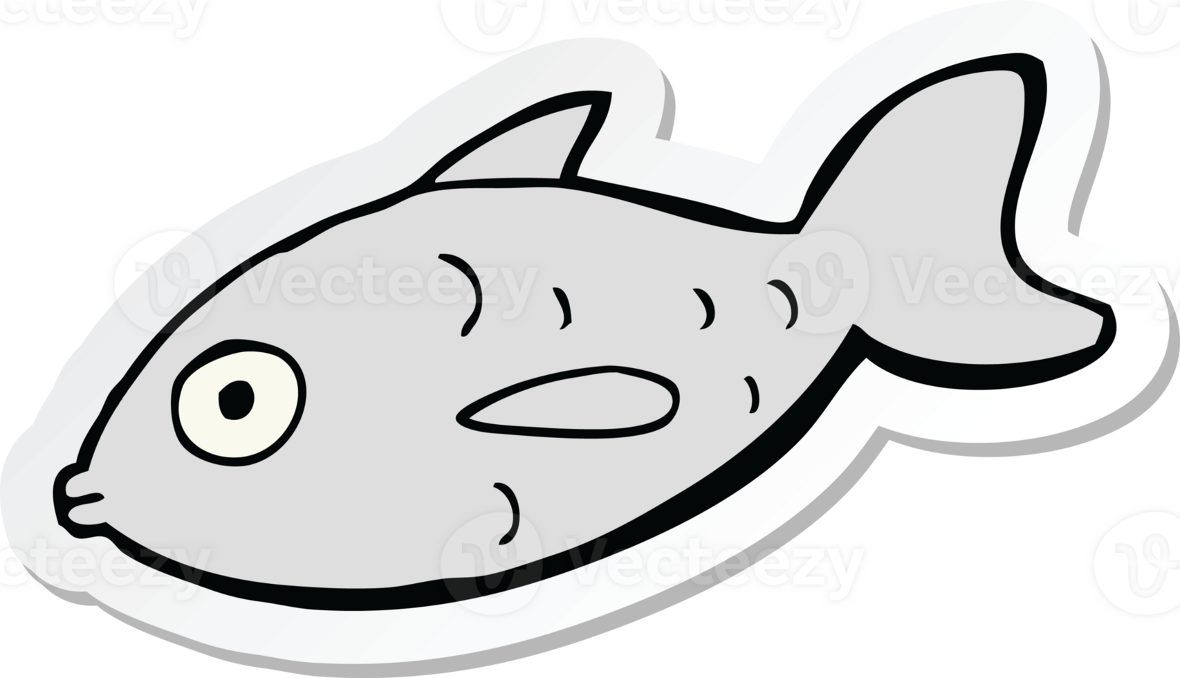 sticker of a cartoon fish png