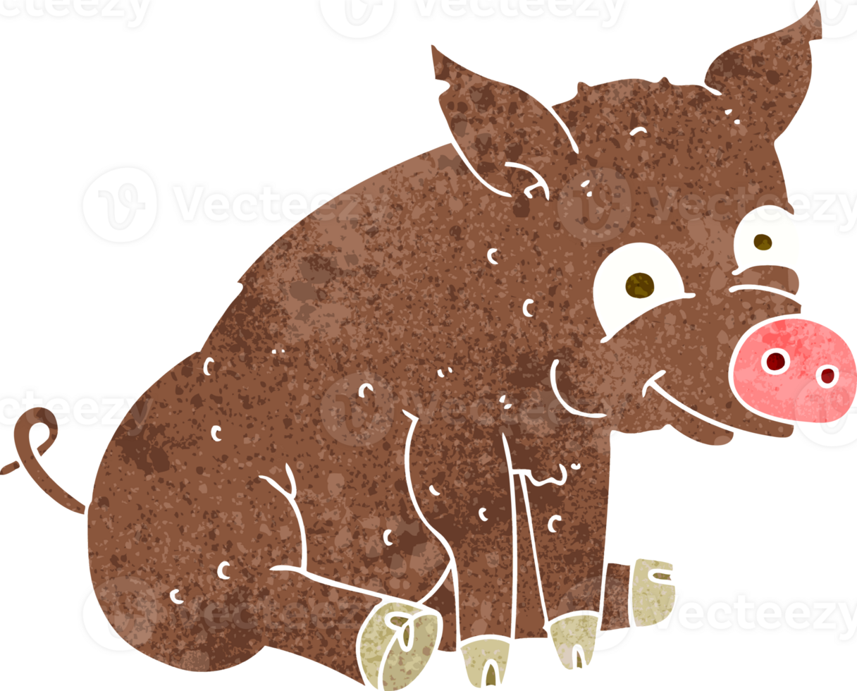 cartoon happy pig png