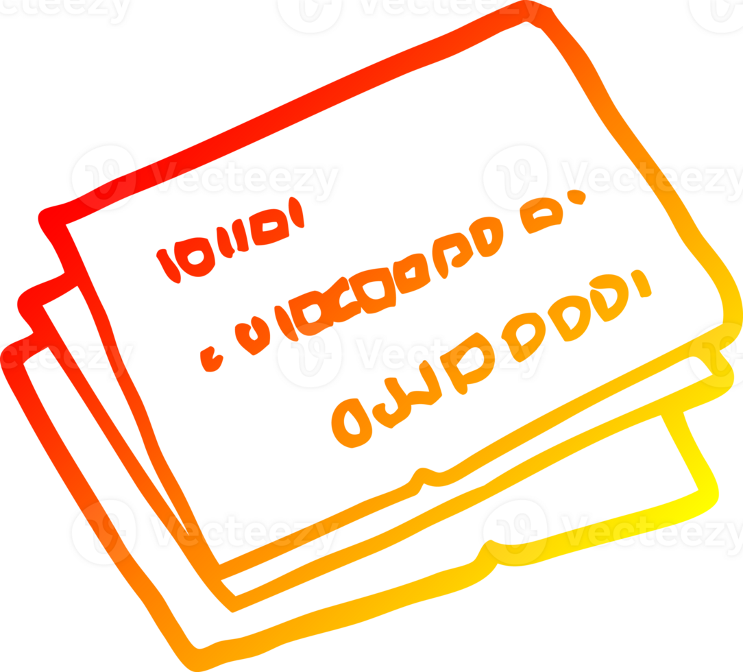warm gradient line drawing of a old credit cards cartoon png