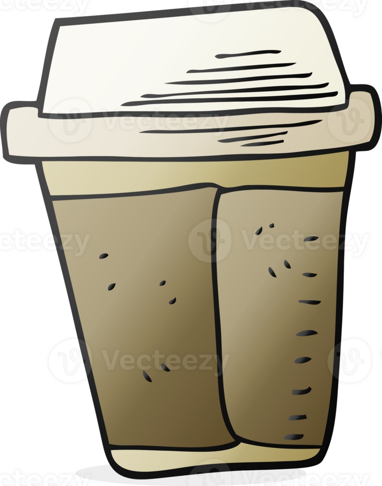 hand drawn cartoon coffee png