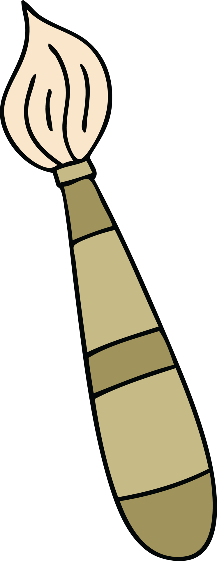 hand drawn quirky cartoon paint brush 40084514 PNG