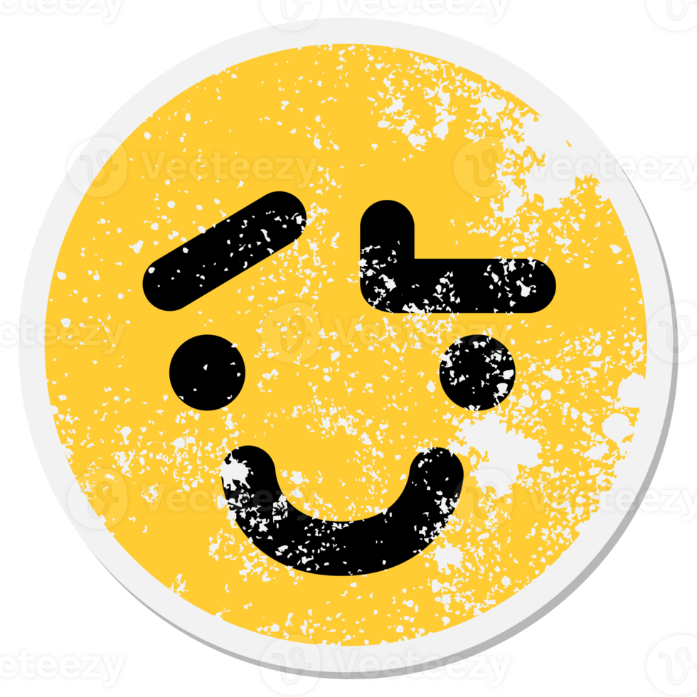 simple raised eyebrow face circle png