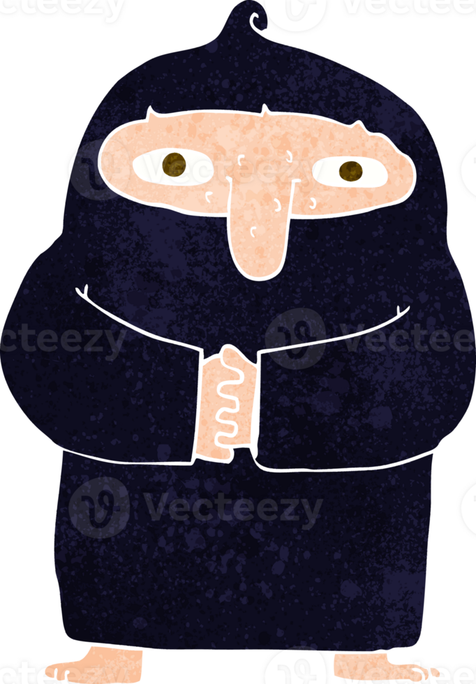 cartoon monk in robe png