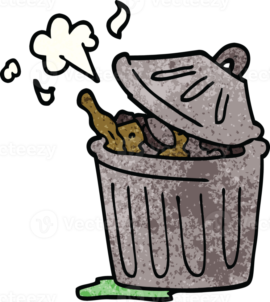 cartoon doodle waste bin png