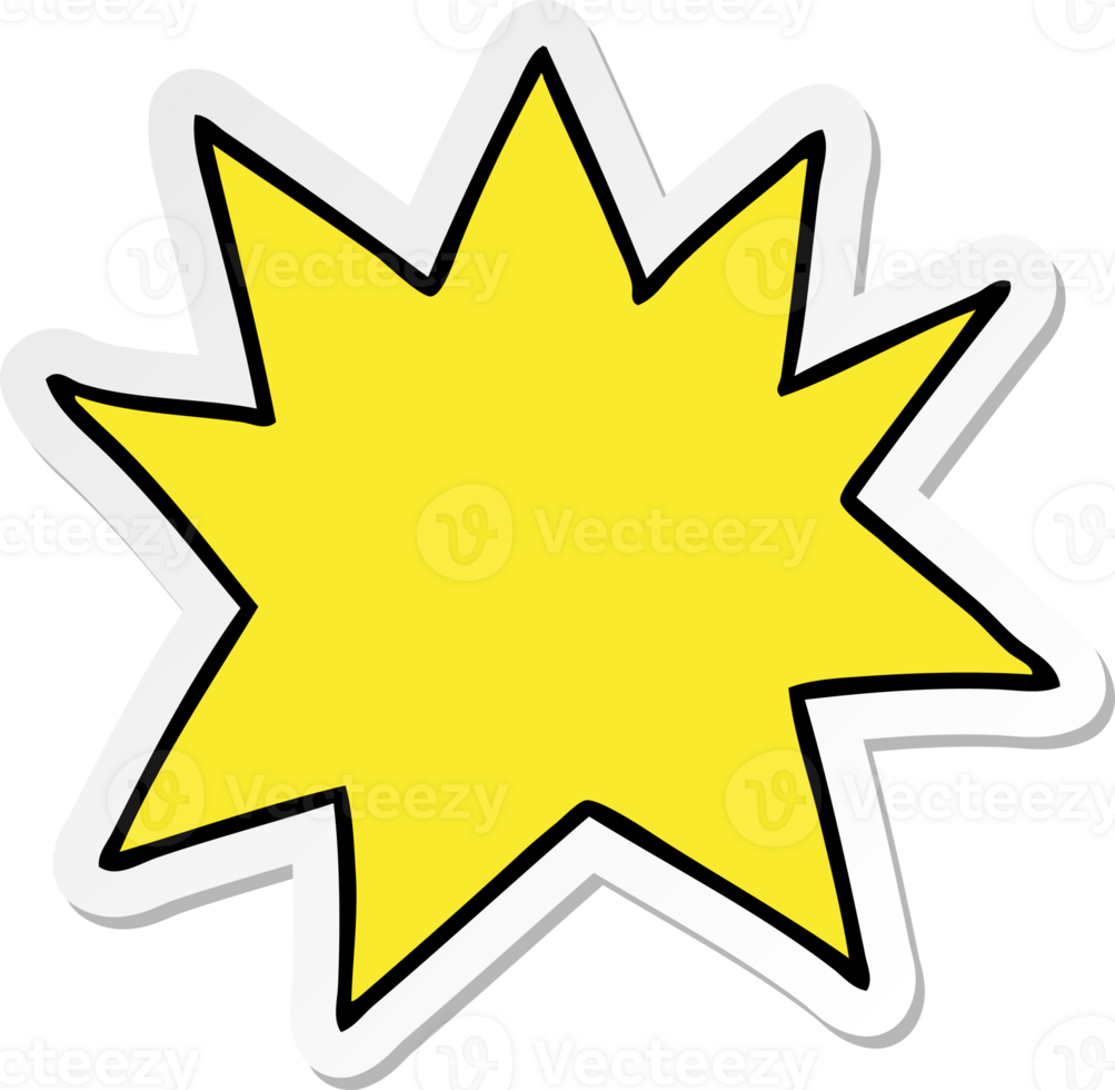hand drawn sticker cartoon doodle of a white sign png