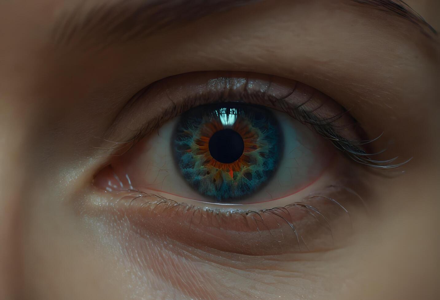 AI generated Close up view of beautiful female eye photo