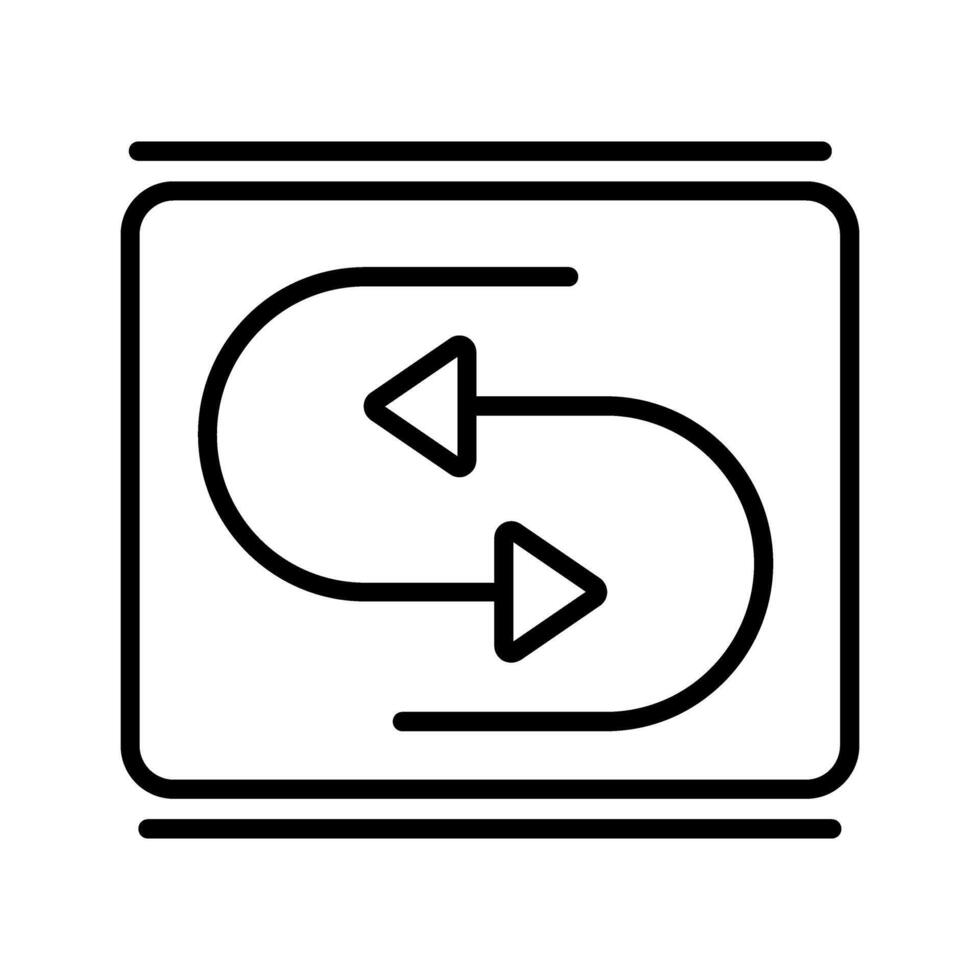 Reverse Arrow Vector Icon