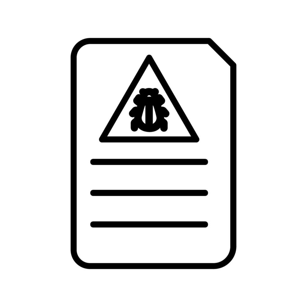 Bug Document Vector Icon