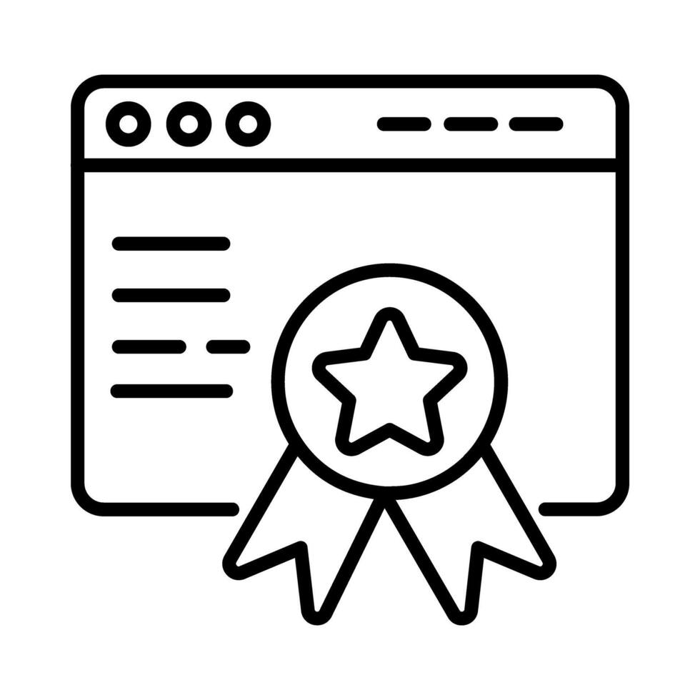 Web Award Vector Icon
