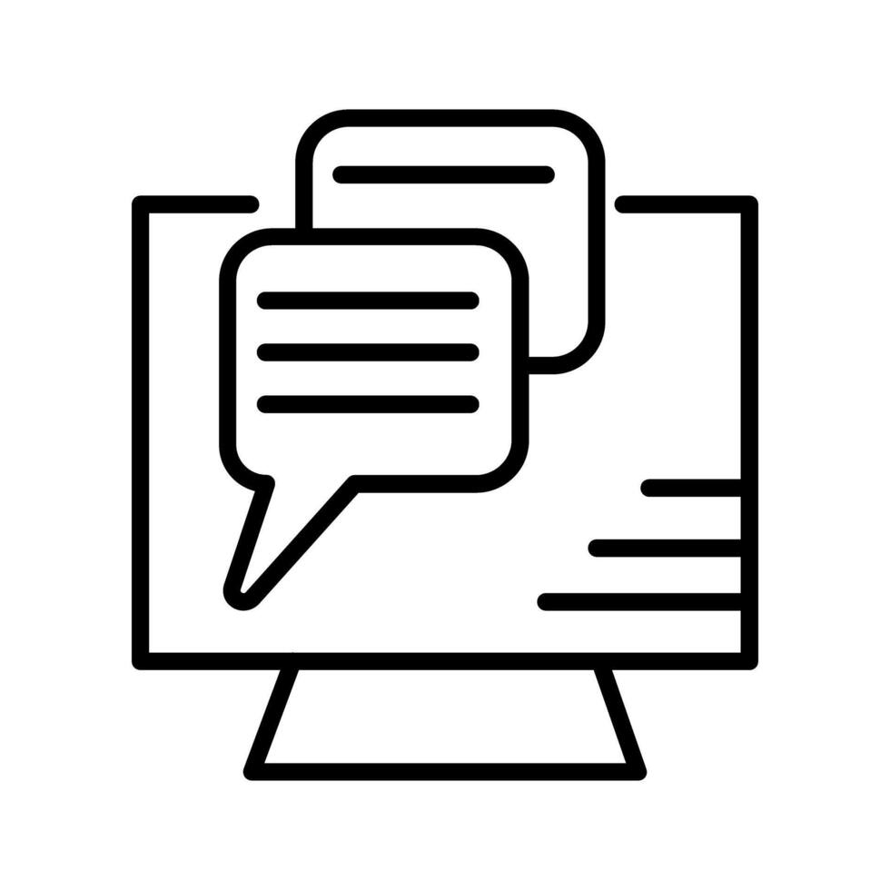 Computer Chatting Vector Icon