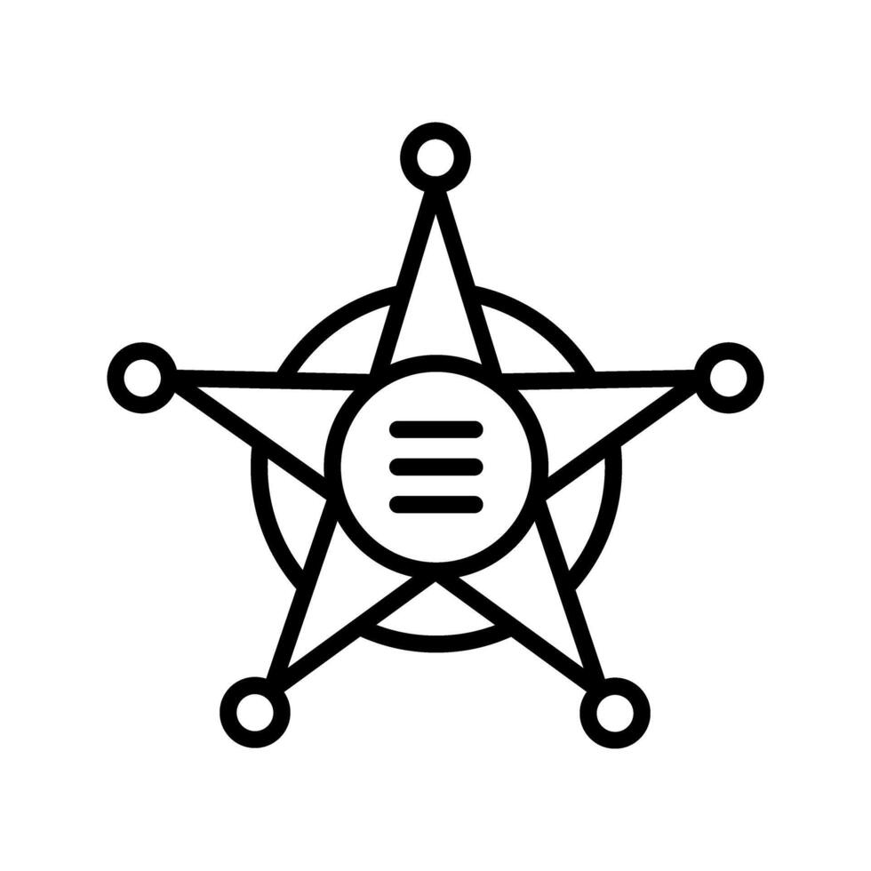 Sheriff Badge Vector Icon