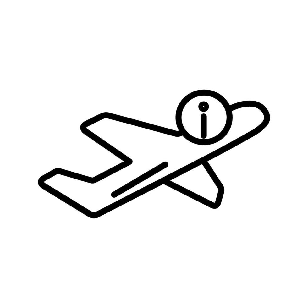 icono de vector de información de vuelo