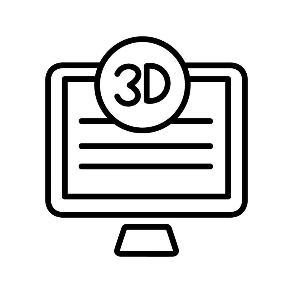 3D Quality Screen Vector Icon