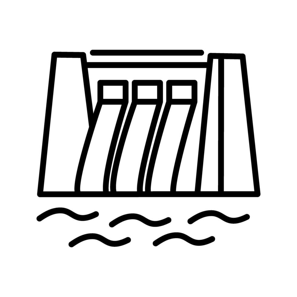 Water Dam Vector Icon