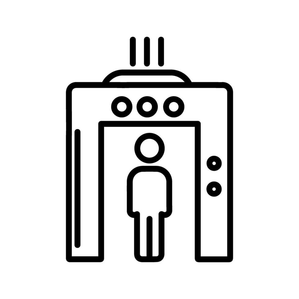 icono de vector de seguridad del aeropuerto