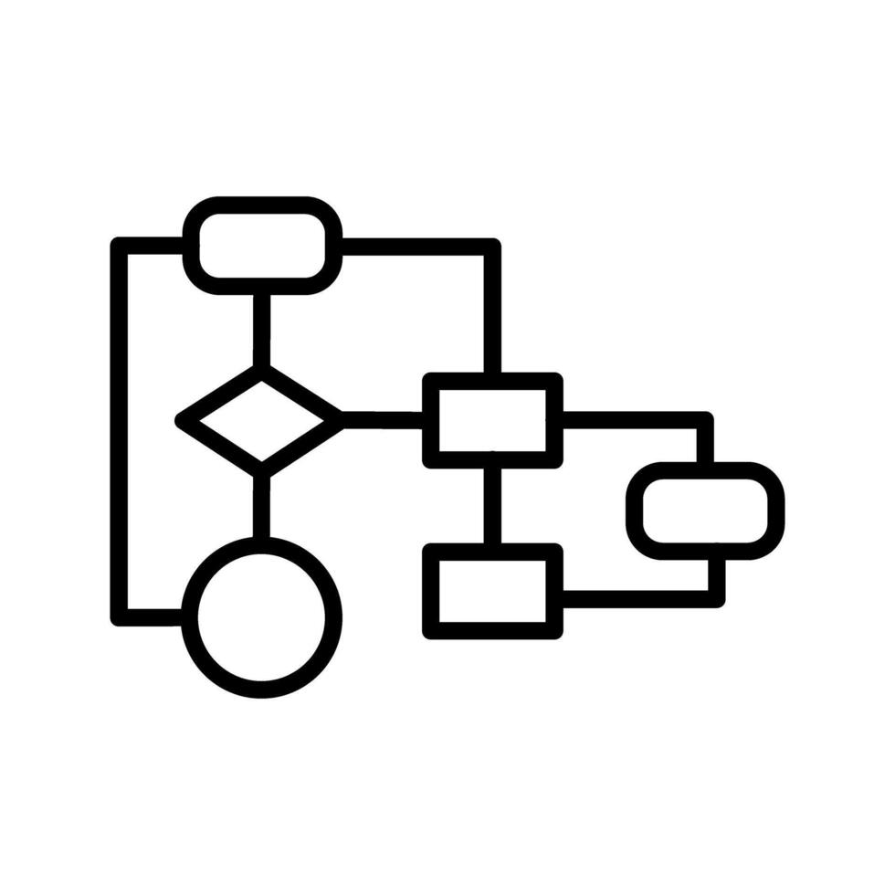 icono de vector de diagrama de flujo