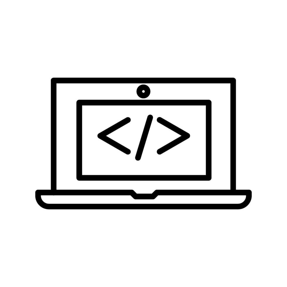 Coding Computer Vector Icon
