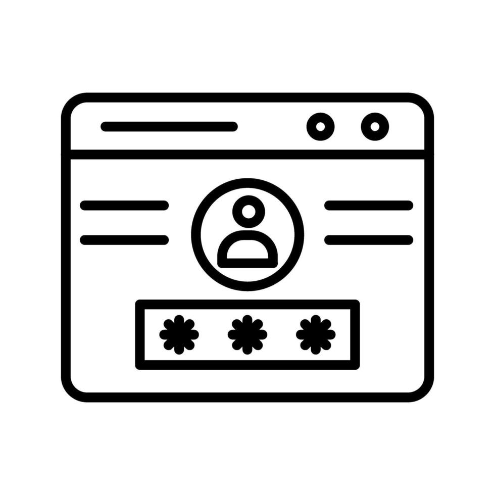 Web login Vector Icon