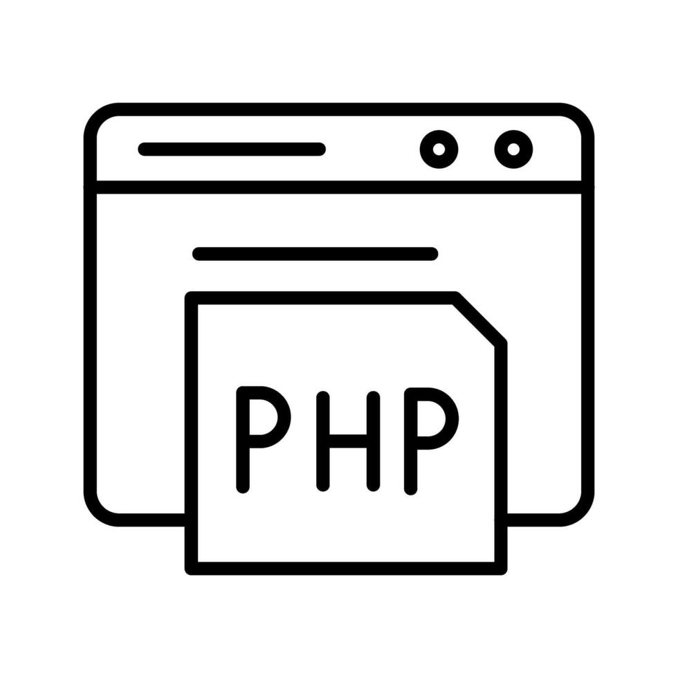 icono de vector de php