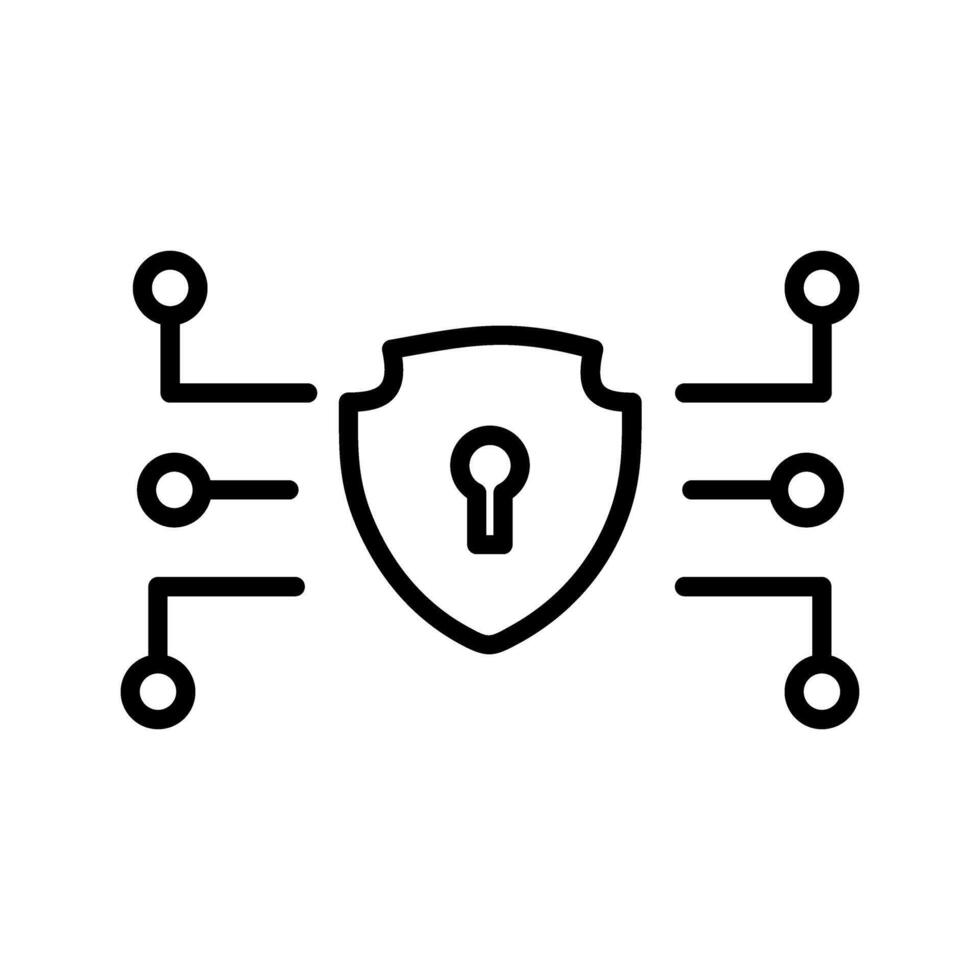 icono de vector de seguridad de datos