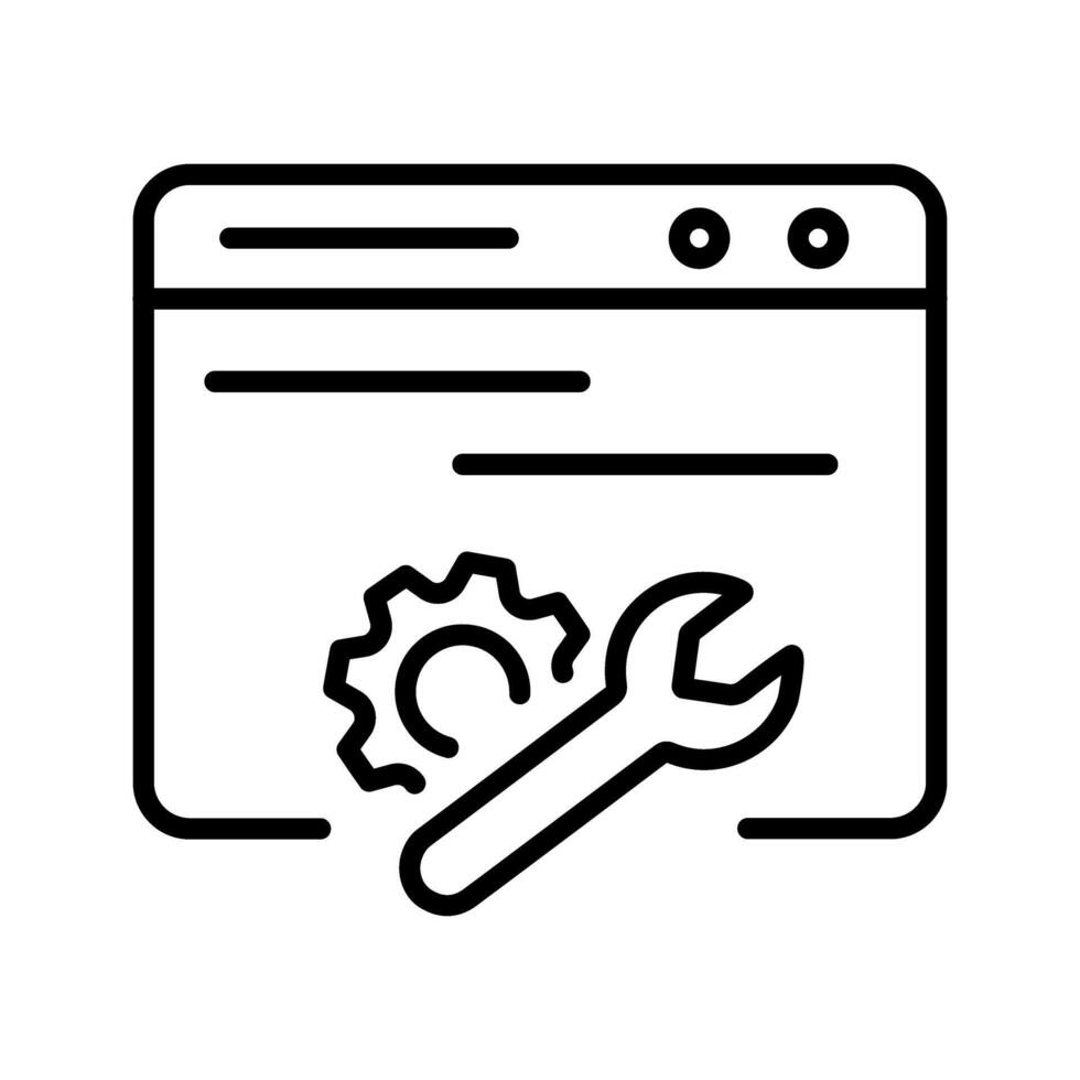 Web Maintenance Vector Icon