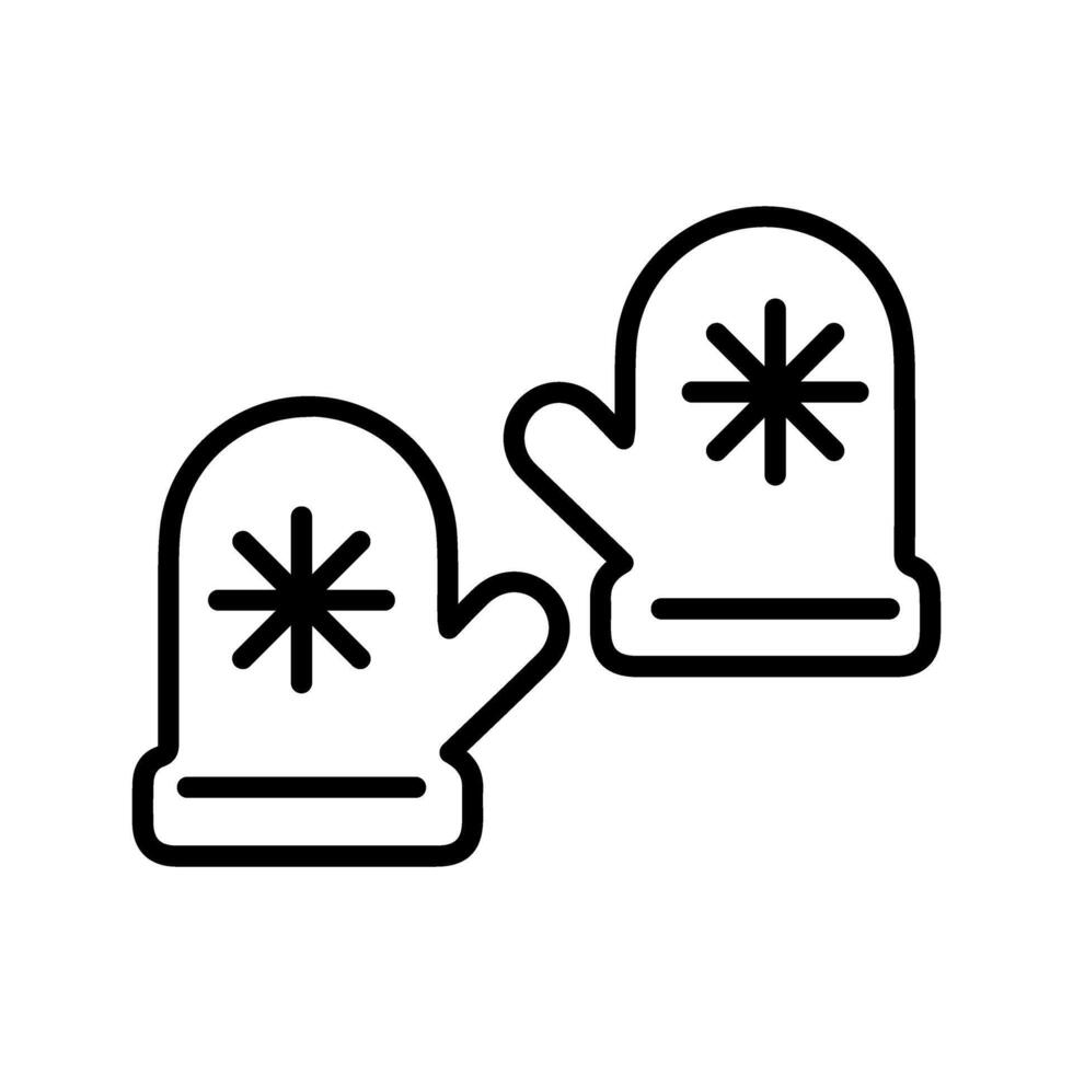 Winter Gloves Vector Icon