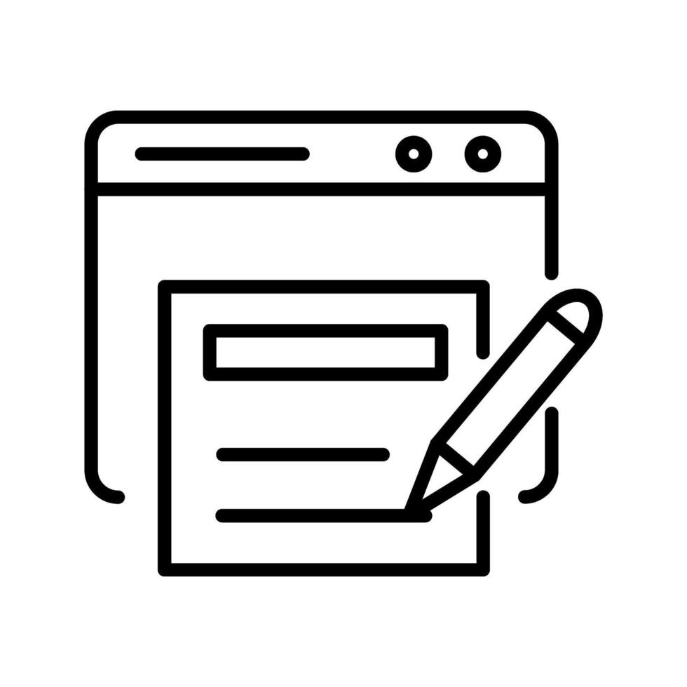 Blog Template Vector Icon