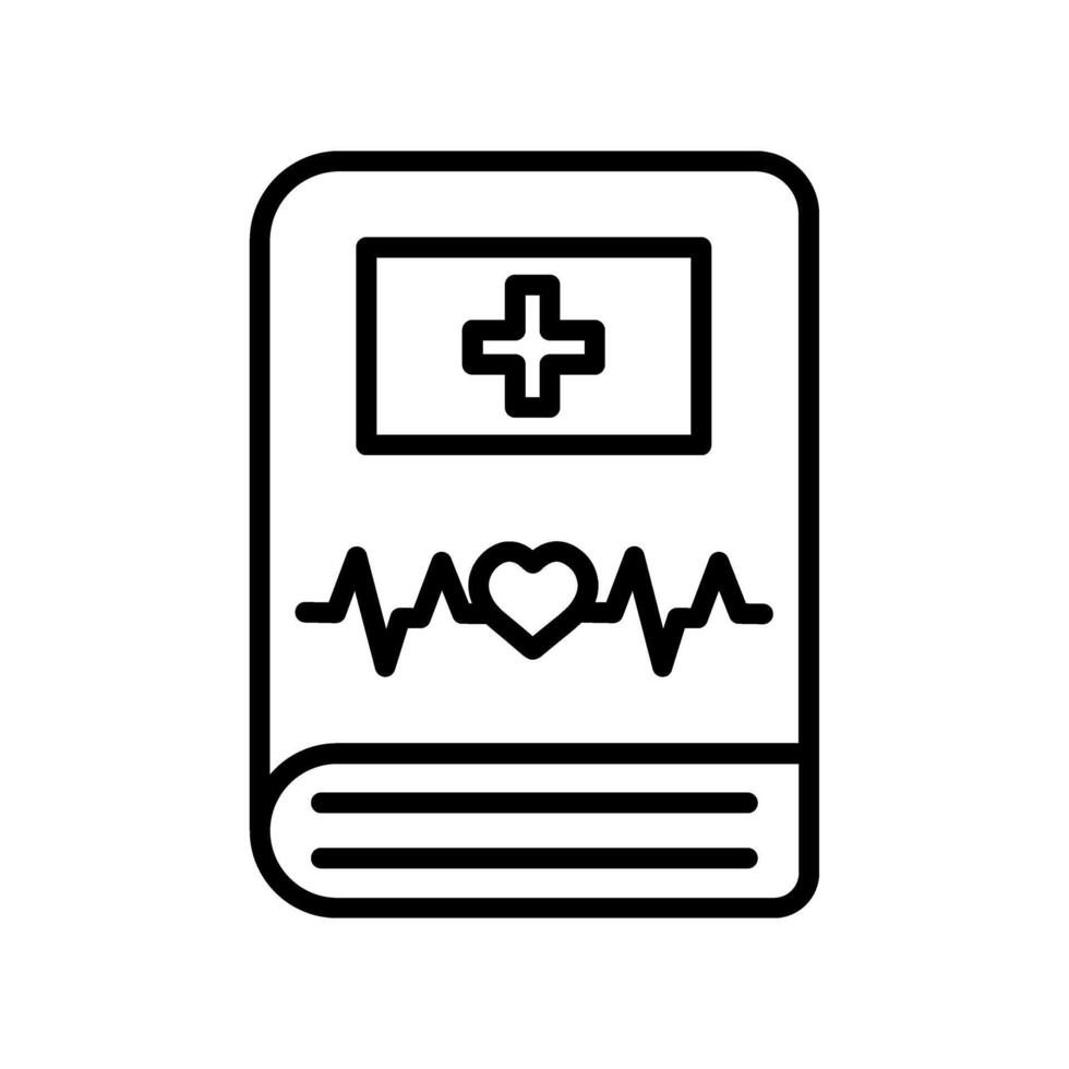 icono de vector de libro médico