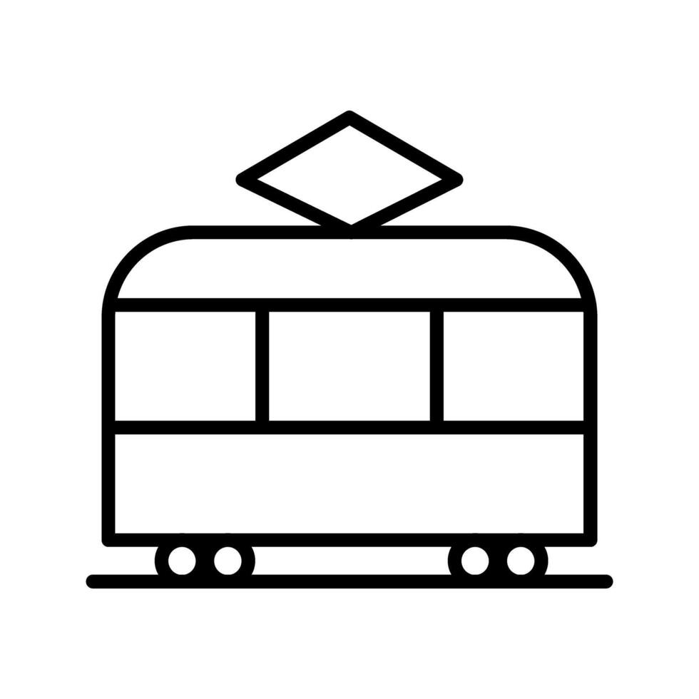 icono de vector de tranvía