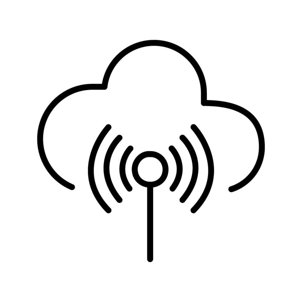 icono de vector de nube de internet