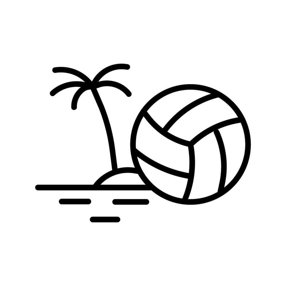 icono de vector de voleibol de playa