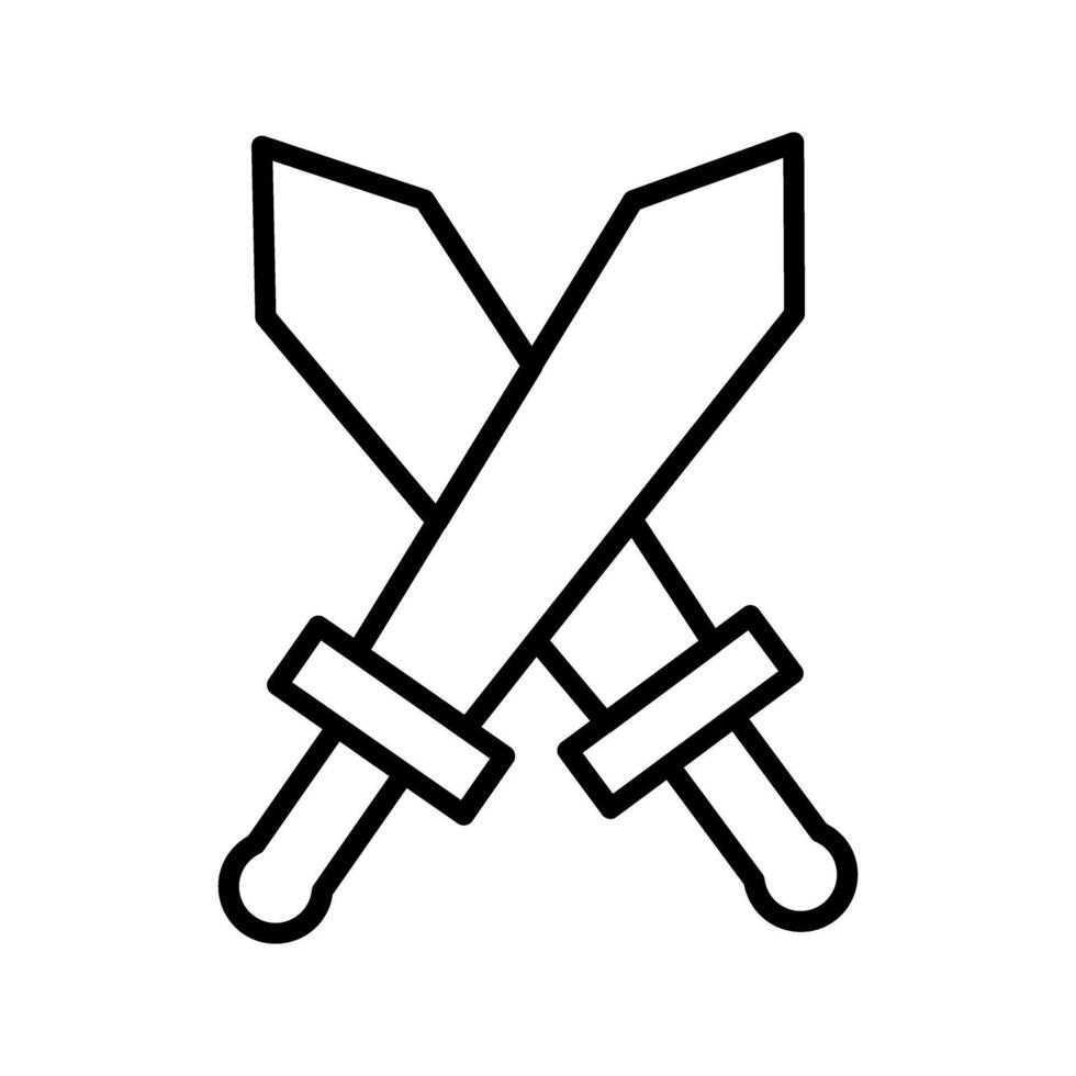 Two Swords Vector Icon