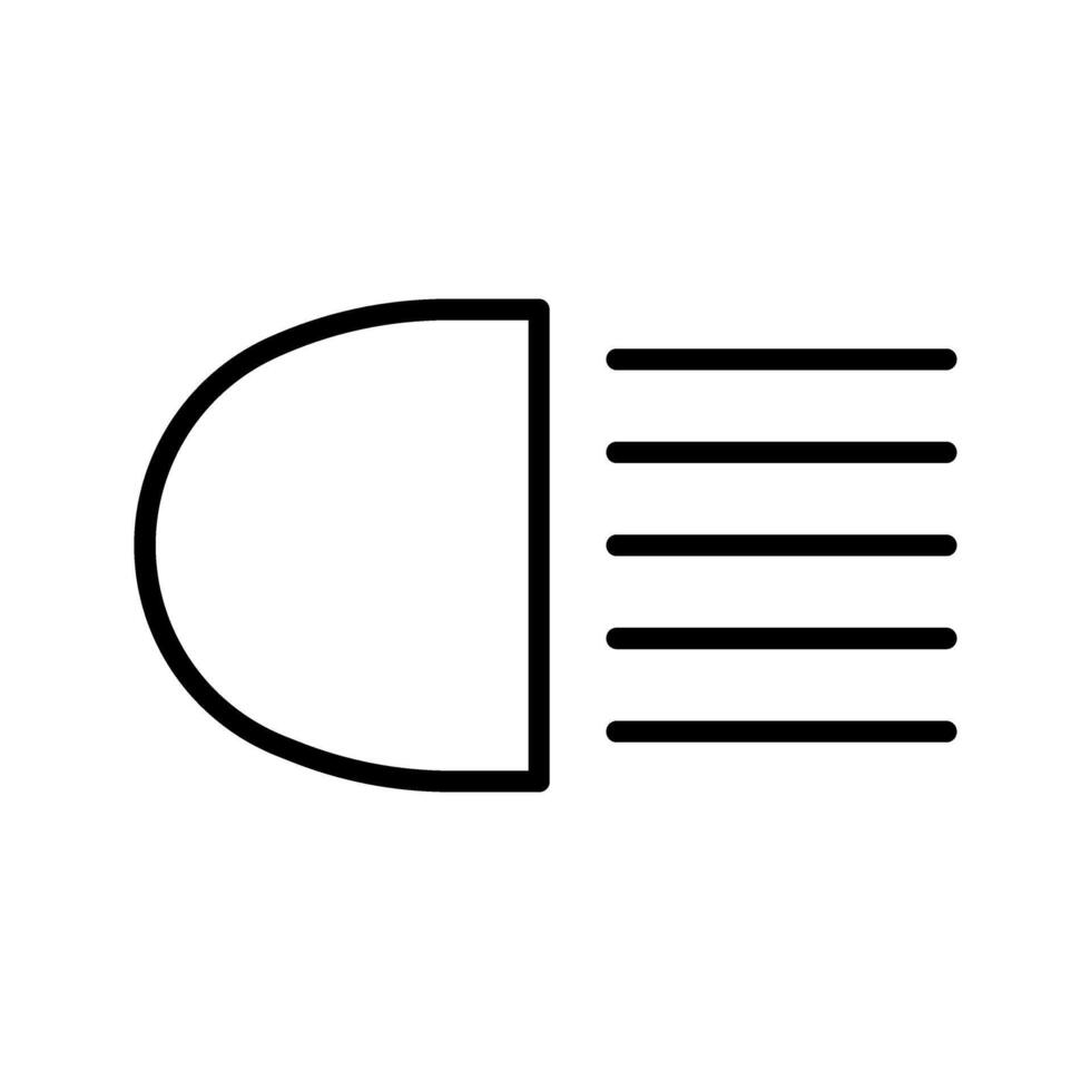 Headlight Vector Icon